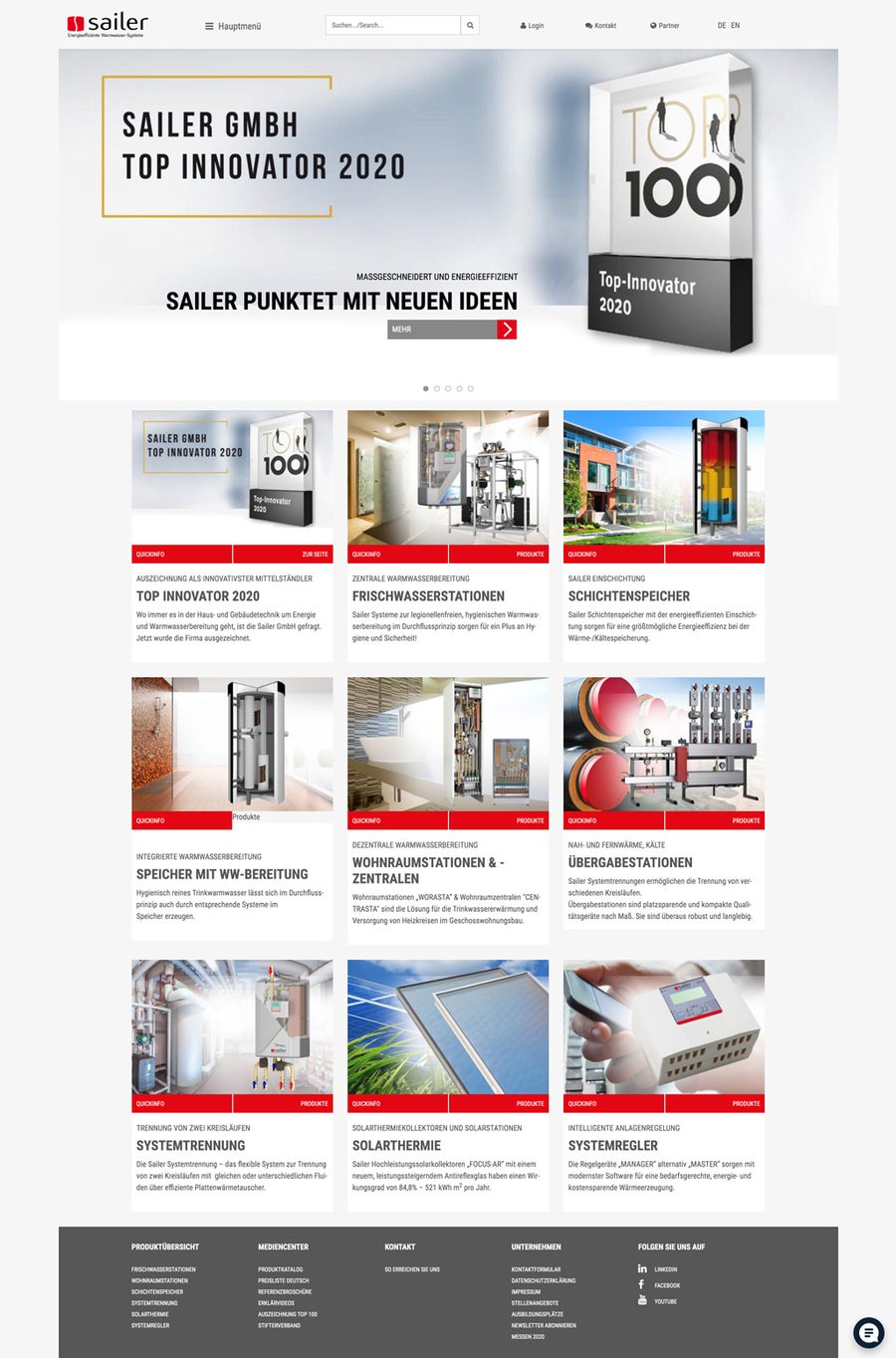 Sailer GmbH – Websites